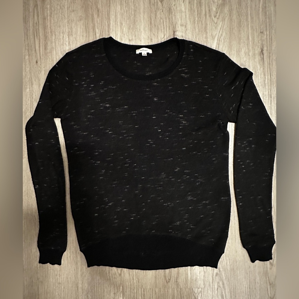 Wilfred Sports Black and White Crewneck Sweater